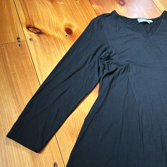HABITAT S Black Spider Web Lagenlook Tunic Top V-Neck Rayon - Picture 6 of 7